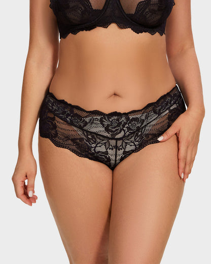 Floral Lace Seamless Brief Panty (3 Pack)