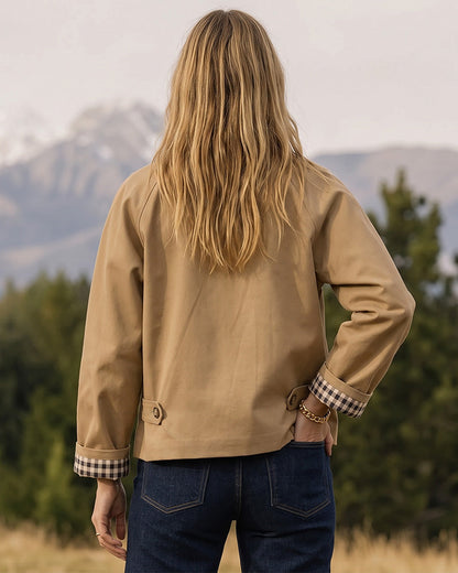 Cropped Water-Repellent Classic Trench Jacket