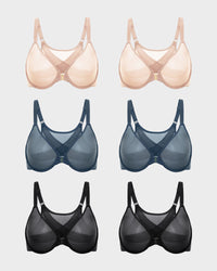 Black*2+Dark Blue*2+Nude*2