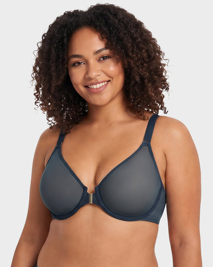 Front Closure Mesh Support Bra Multipack
