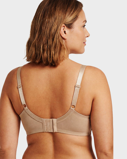 Plus-Size Pearl Shimmer Lace Minimizer Bra