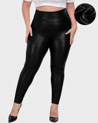 Black glossy thick fleece