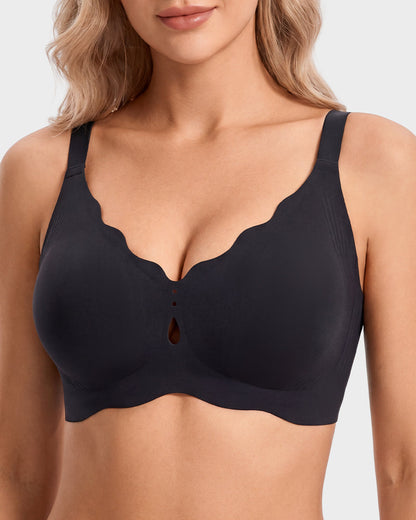 Seamless Deep-V Wireless Support Bra