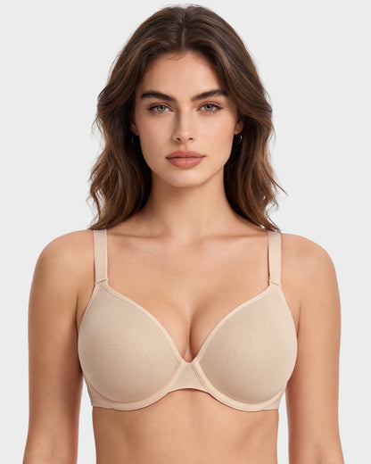 Seamless Mesh Unlined Underwire Bra