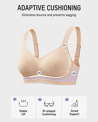 Shock-Absorbing Wireless Sports Bra for Fuller Busts