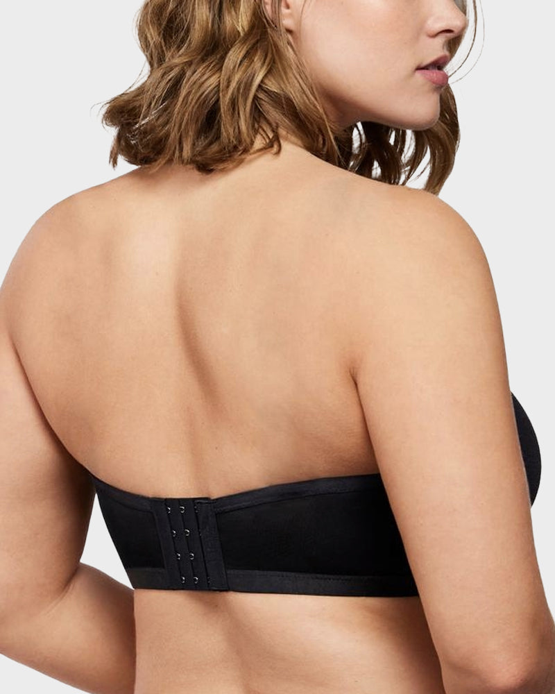Strapless Mesh Underwire Balconette Bra
