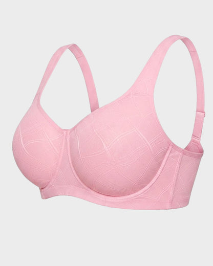 Ultra-Lightweight Full Coverage Cup Jacquard Mesh Comfort Bra