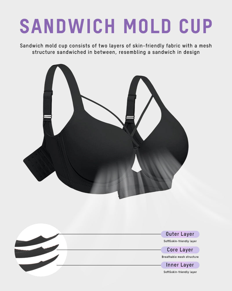 Underwire Round-Shaping Push Up Minimizer Sexy Bra