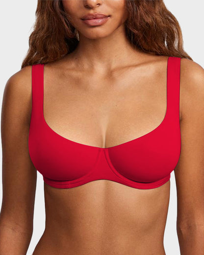 Underwire Support Seamless Unlined Balconette Bra
