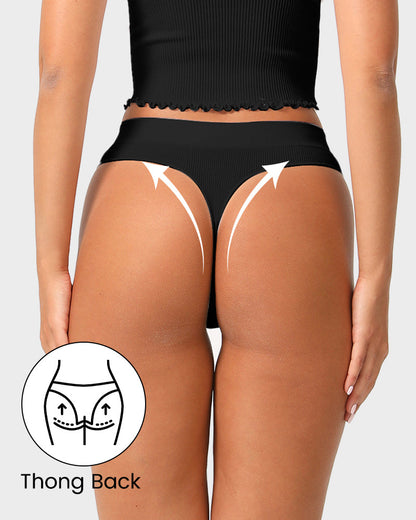 Everyday Comfort Seamless Low-Rise Thong (3 Pack)