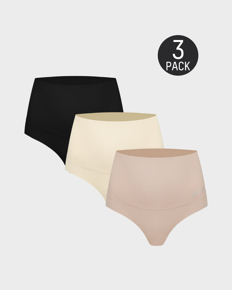 High-Rise Seamless Thong Panty(3 Pack)